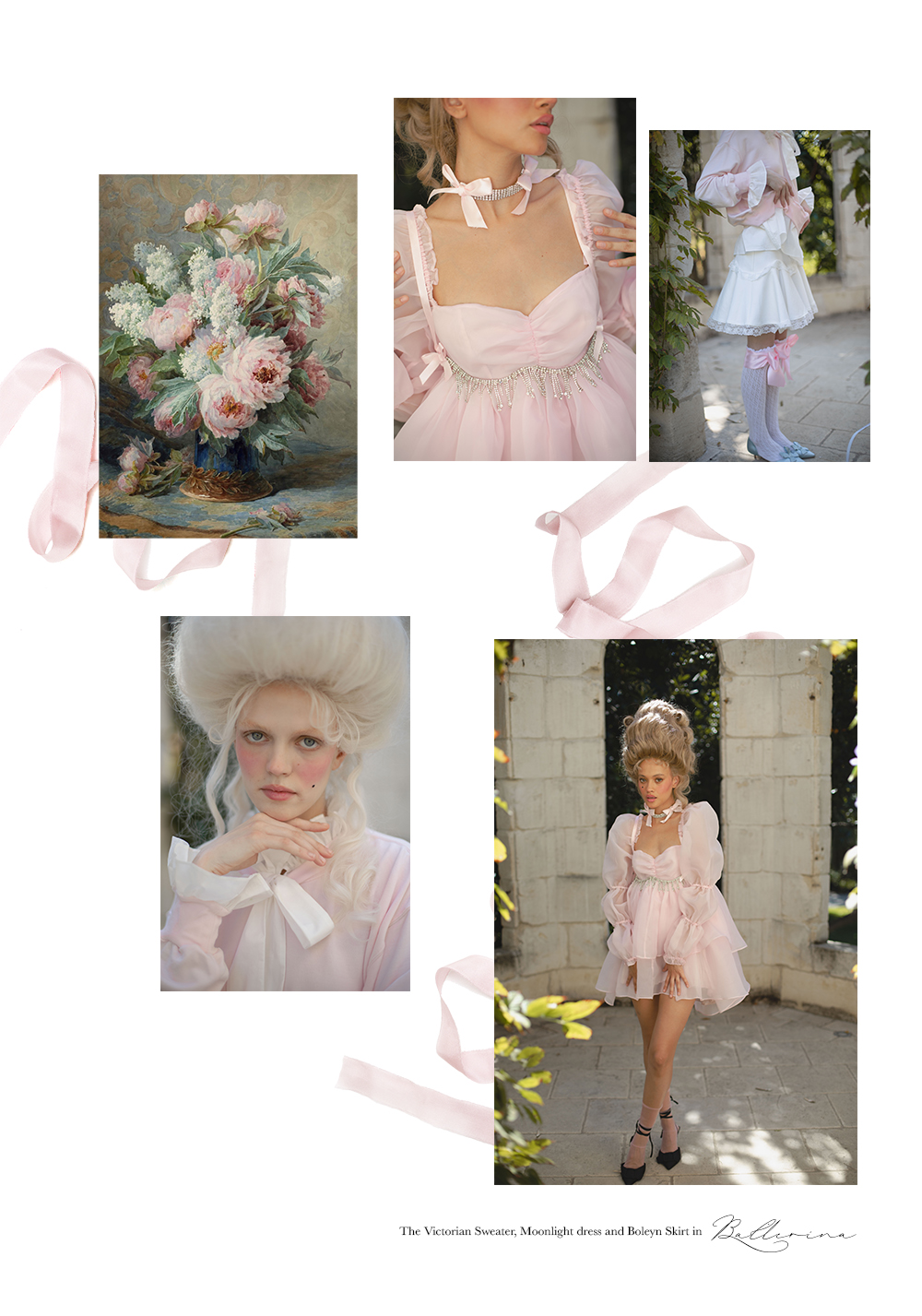 The Victorian Sweater, Moonlight dress and Boleyn Skirt in Ballerina