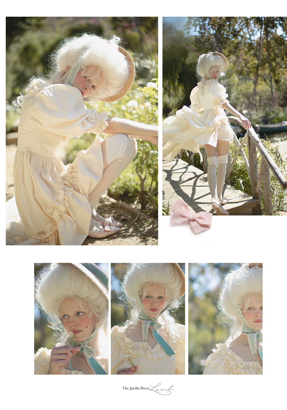 Hi lo ivory ruffle dress with puff sleeves, constructed from cotton